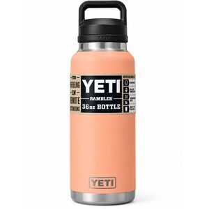 YETI Rambler 36 oz Bottle, Vacuum Insulated, Leakproof, Stainless Steel, Peach